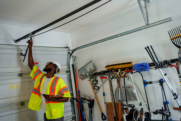 Professional Garage Door Panel Replacement technician working in Lynbrook, NY